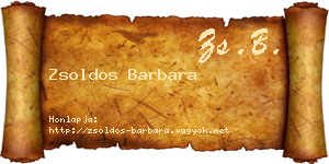 Zsoldos Barbara névjegykártya